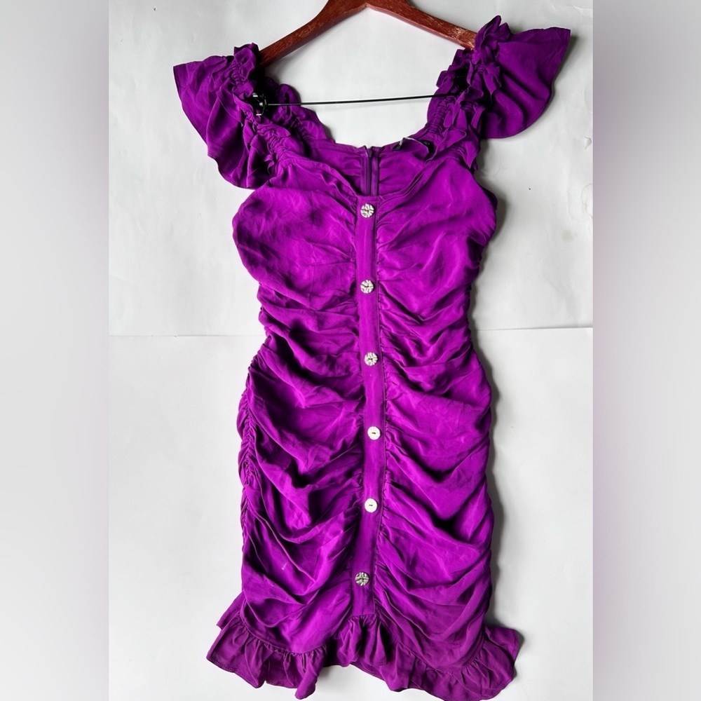Zara Vibrant Purple Mini Dress - Picture 5 of 11